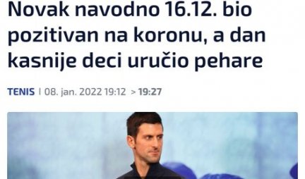 ZAR VAM I NOVAK SMETA?! Đilasovska televizija pokušava da natovari Đokoviću da je ugrozio dečje živote!