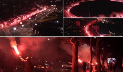DELIJE NAPRAVILE BAKLJADU OD SLAVIJE DO "MARAKANE"! Beograd zove - svi na stadion! (VIDEO)