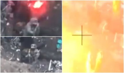 (VIDEO) TERMINATOR! Zastrašujući snimak iz UKRAJINE, vojnik HLADAN kao ŠPRICER dok oko njega lete MECI I GRANATE, Rusi ga PRONAŠLI laserom, a onda...