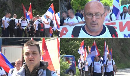 KRENULI SMO U BEOGRAD ZA OPSTANAK NAŠEG NARODA! Pogledajte kako srpski heroji s KiM idu peške da podrže Vučića! (VIDEO)
