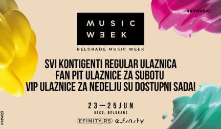 UGRABI SVOJE ULAZNICE SA ČAK 40% POPUSTA! Za Belgrade Music Week vlada nezapamćeno interesovanje, dostupno JOŠ SAMO MALO KARATA!