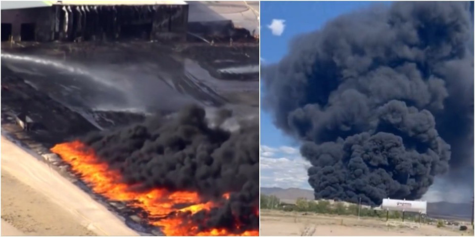 (VIDEO) Drama! Stravičan požar u fabrici plastike, otrovni dim juri ka američkim gradovima!