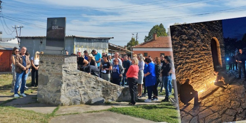 Gore sveće, čuje se molitva! Srbi iz Velike Hoče i Prilužja odali počast stradalim sunarodnicima (FOTO+VIDEO)