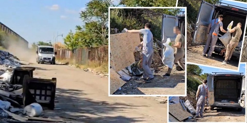 Šok snimak iz Beograda! Radnici bacaju otpad i šut ispod Pančevca i još se prave ludi! (VIDEO)