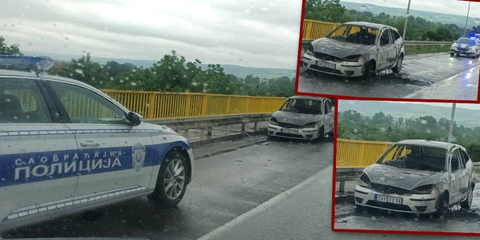 Izgoreo automobil na nadvožnjaku: Nezgoda na ulazu u Zaječar