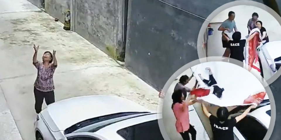 Dete uočili kako pada sa zgrade! Pogledajte kako je sprečena velika tragedija! (VIDEO)
